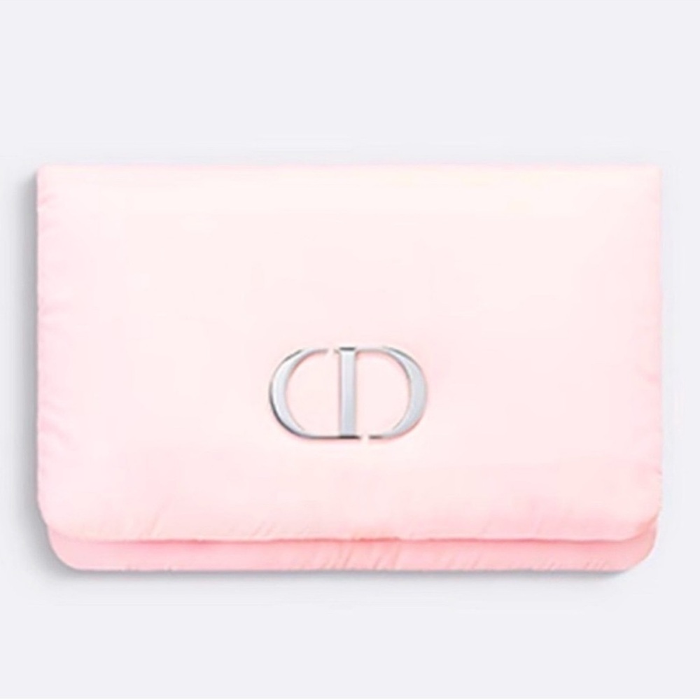 NWT Dior LIMITED Pink Trousse Pouch with Silver Logo